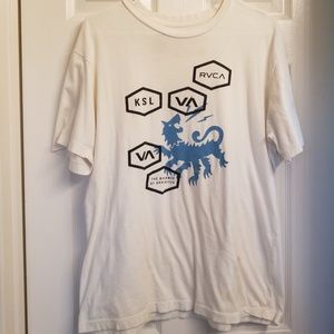 White men's RVCA Large s/s tee